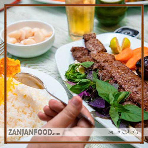 چلو سلطانی رستوران صدف 2 زنجان