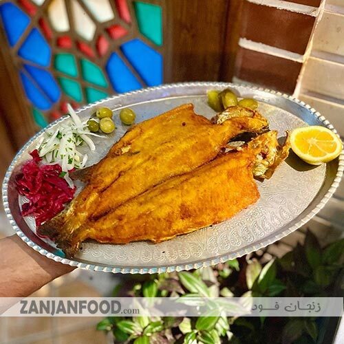 خوراک ماهی قزل آلا رستوران مشاهیر زنجان