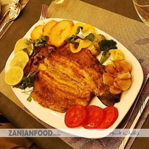  خوراک ماهی قزل آلا رستوران نفیس زنجان 