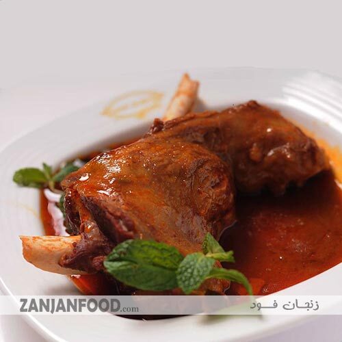 خوراک ماهیچه گوسفندی رستوران نفیس زنجان