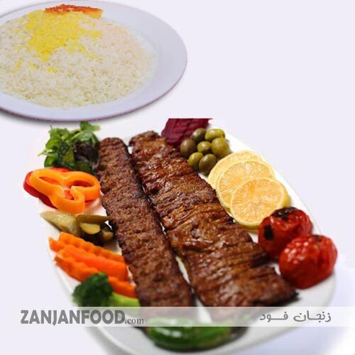 چلو کباب سلطانی رستوران نفیس زنجان