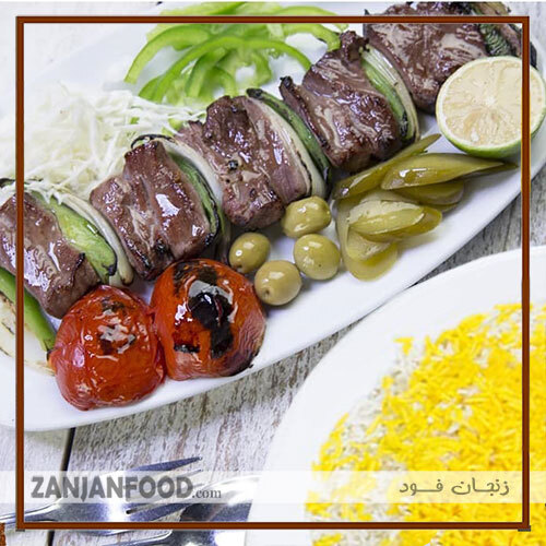 چلو فیله کباب رستوران صدف زنجان