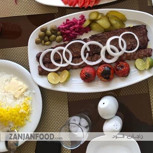 چلو سلطانی رستوران ضیافت زنجان