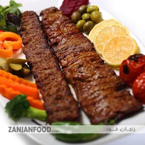 خوراک کباب سلطانی رستوران نفیس زنجان