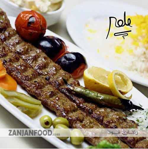 چلو کوبیده دوسیخ رستوران پلو زنجان